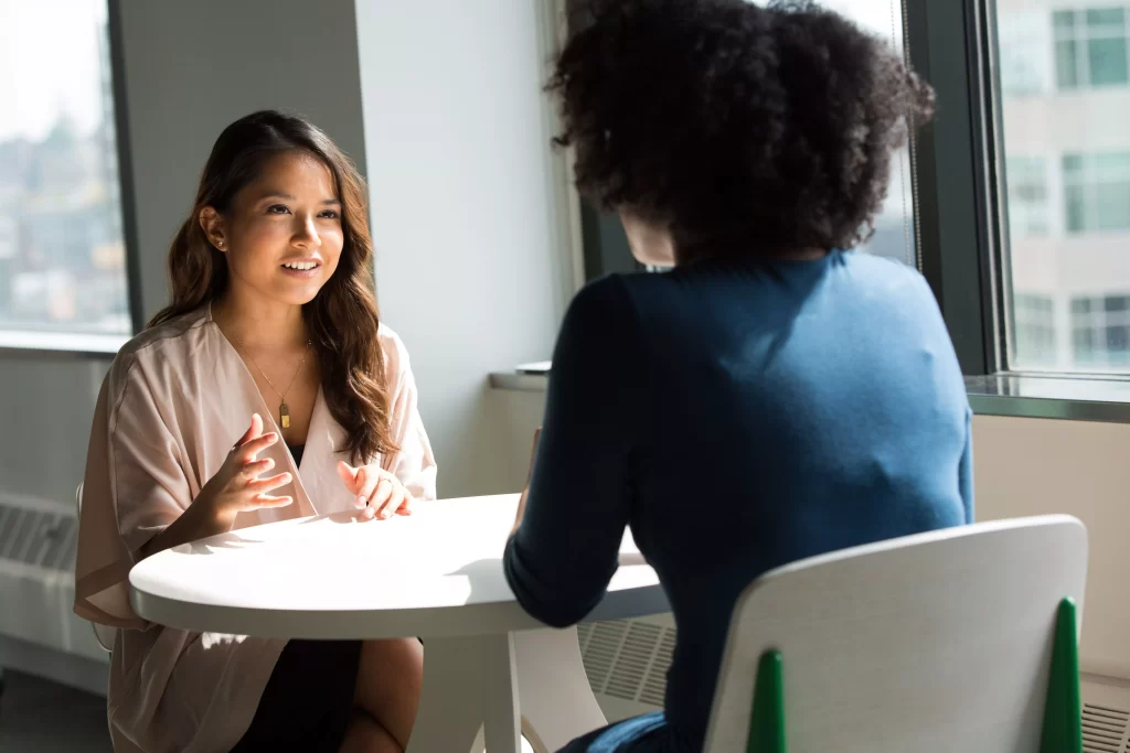 Entrepreneurs collaborating on brand strategy